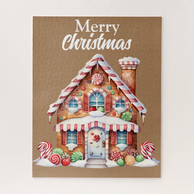 Puzzle Cuidad Feliz Navidad Gingerbread House (Vertical)
