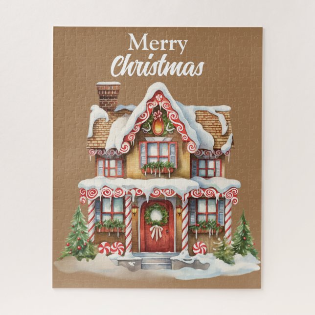 Puzzle Cuidad Feliz Navidad Gingerbread House (Vertical)