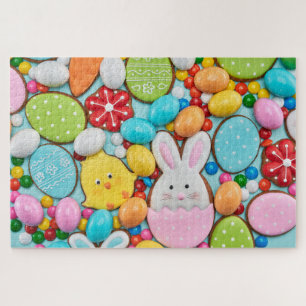 Puzzle Cuidada y colorida fiesta de Pascua Cocina Bunny C