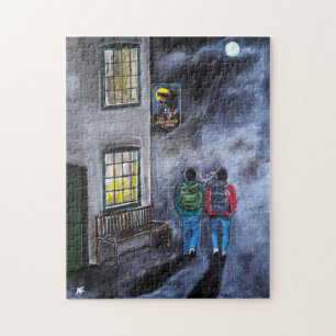Puzzle Cuidado con la pintura de la luna de Alfred Fox