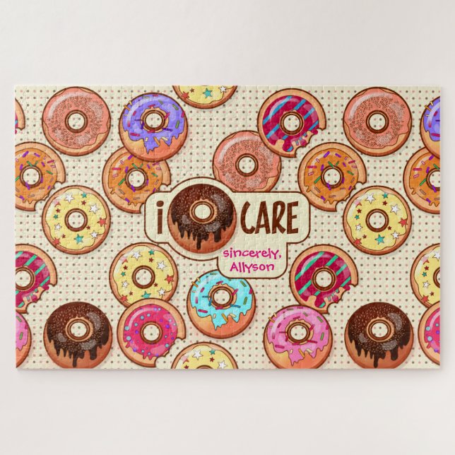 Puzzle Cuidados de anillos Graciosos Donut Dulces Tratami (Horizontal)