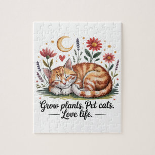 Puzzle Cultiva Plantas que las Mascotas Gatos Aman Vida L