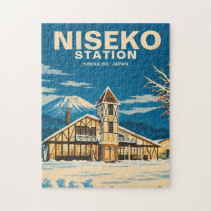 Puzzle Cultura de la nieve en Japón Estación Niseko ニセコ駅