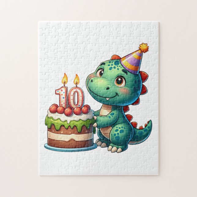 Puzzle Cumpleaños 10 de Dino (Vertical)
