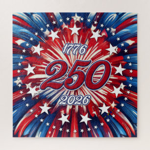 Puzzle Cumpleaños 250 de América 1776-2026 Fuegos Artific