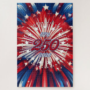 Puzzle Cumpleaños 250 de América 1776-2026 Fuegos Artific