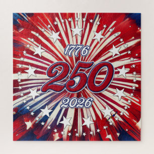 Puzzle Cumpleaños 250 de América 1776-2026 Fuegos Artific
