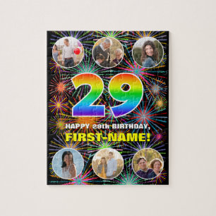 Puzzle Cumpleaños 29: Diversión Arcoíris #, Nombre Person