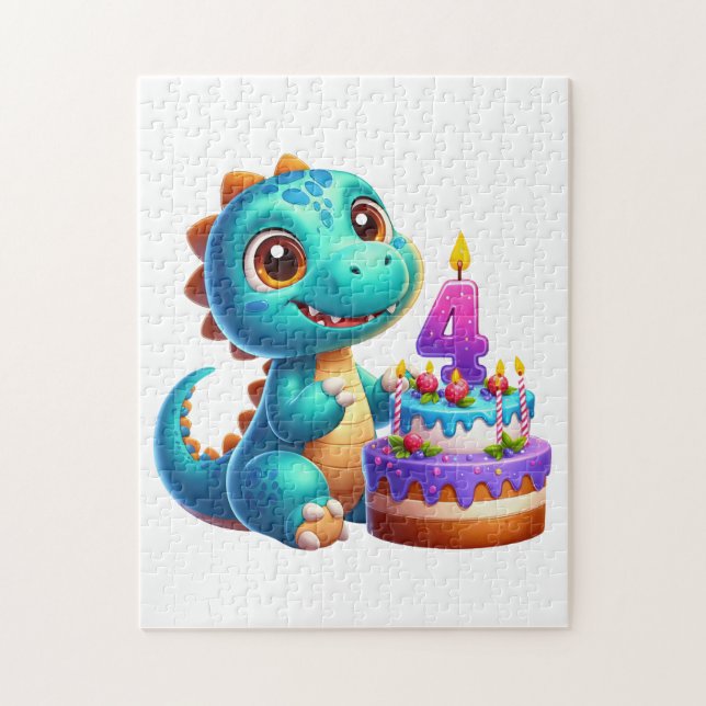 Puzzle Cumpleaños 4 de Dino (Vertical)