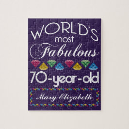 Puzzle Cumpleaños 70: Las joyas más coloridas moradas