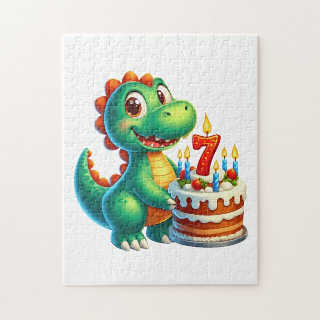 Puzzle Cumpleaños 7 de Dino (Vertical)