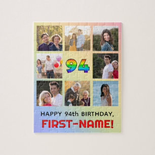Puzzle Cumpleaños 94: Arcoiris divertido #, nombre person
