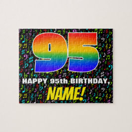 Puzzle Cumpleaños 95 — Símbolos de música divertidos y co