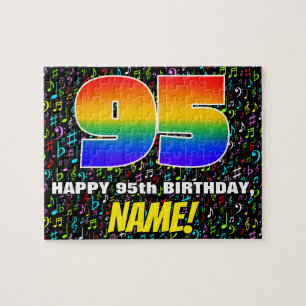 Puzzle Cumpleaños 95 — Símbolos de música divertidos y co