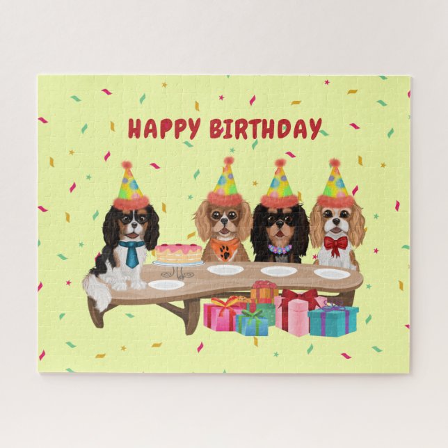 Puzzle Cumpleaños Cavalier King Charles Spaniel (Horizontal)