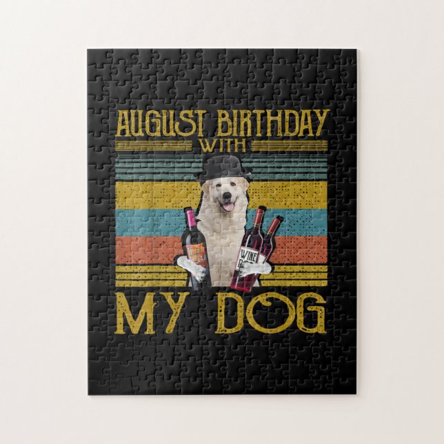 Puzzle Cumpleaños De Agosto Con Mi Gran Perro De Los Piri (Vertical)