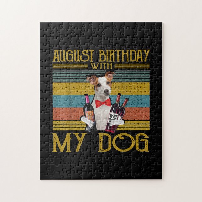 Puzzle Cumpleaños De Agosto Con Mi Jack Russell Dog 2020 (Vertical)