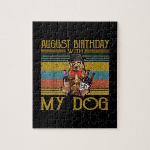 Puzzle Cumpleaños De Agosto Con Mi Perro Irlandés Setter