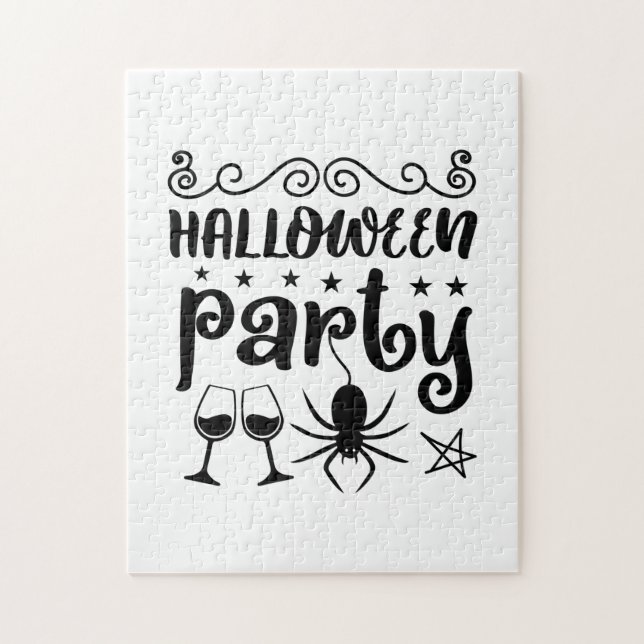Puzzle Cumpleaños de la Fiesta de Halloween (Vertical)