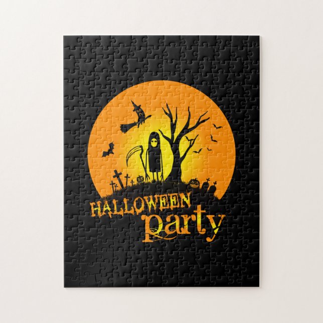 Puzzle Cumpleaños de la Fiesta de Halloween (Vertical)