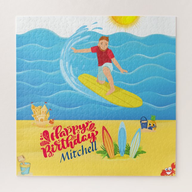 Puzzle Cumpleaños del Surfing (Vertical)