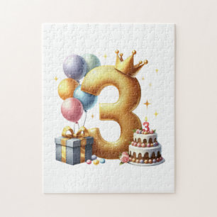 Puzzle Cumpleaños dorado 3
