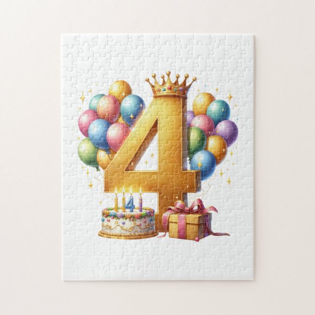 Puzzle Cumpleaños dorado 4 (Vertical)