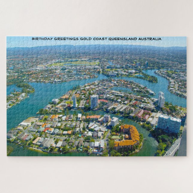 Puzzle Cumpleaños Greetings Gold Coast Queensland Austral (Horizontal)