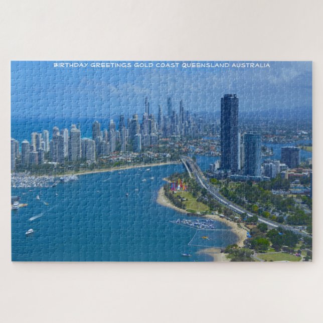 Puzzle Cumpleaños Greetings Gold Coast Queensland Austral (Horizontal)