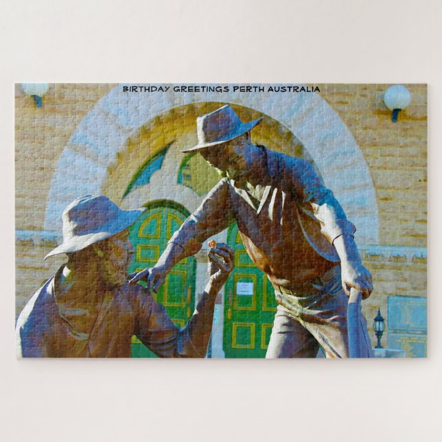 Puzzle Cumpleaños Greetings Perth Australia (Horizontal)
