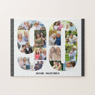 Puzzle Cumpleaños número 90 Foto personalizada número 90