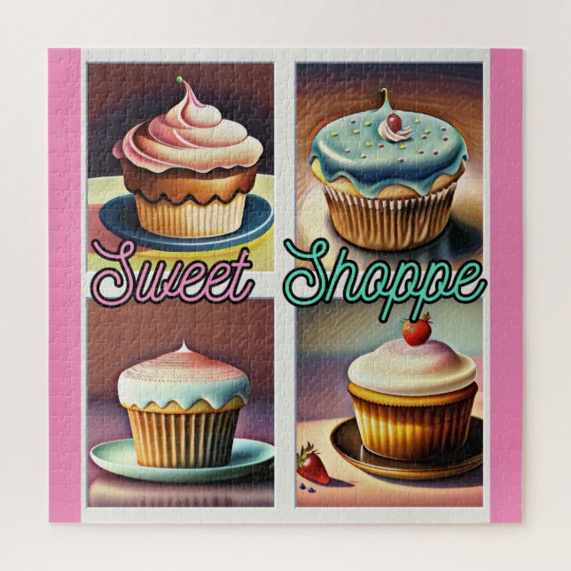 Puzzle Cupcakes-Pop coloridos (Vertical)