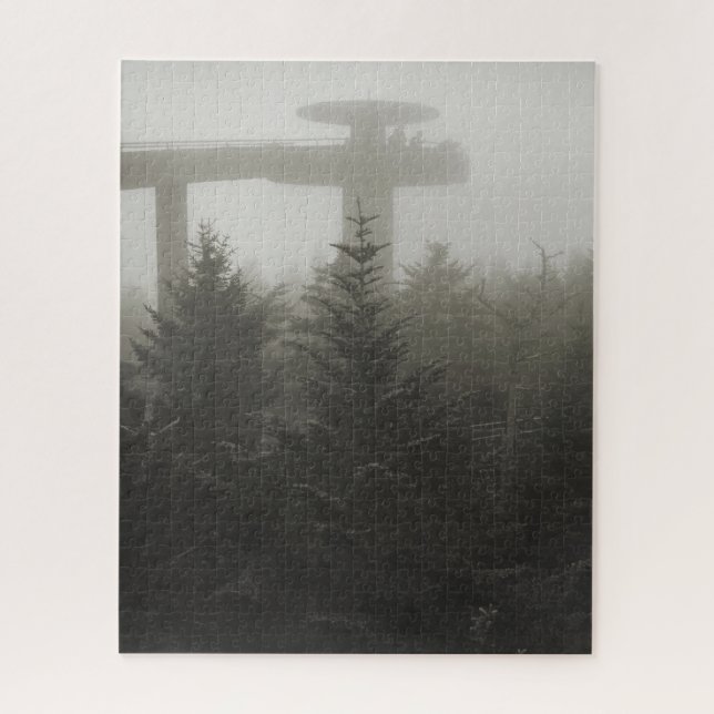 Puzzle Cúpula de clingman en la niebla - GSMNP - 16x20 (Vertical)