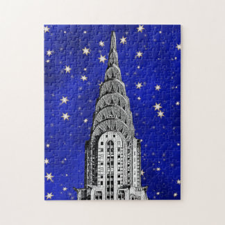 Puzzle Cúpula del edificio Chrysler y cielo azul estrella