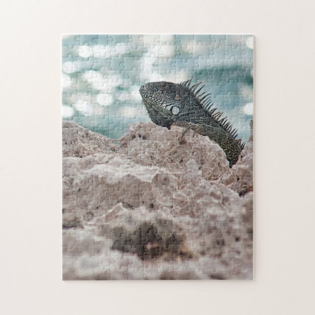 Puzzle Curazao - Iguana verde - Animal (Vertical)