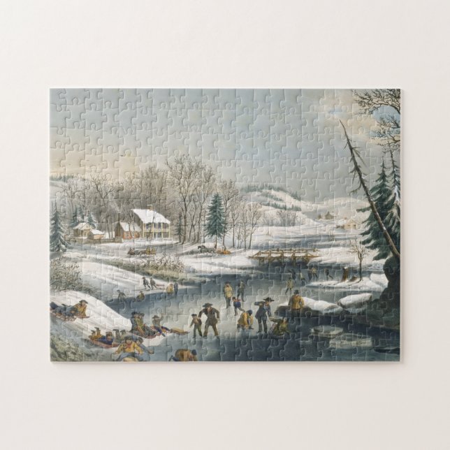 Puzzle Currier e Ives Winter Morning (Horizontal)