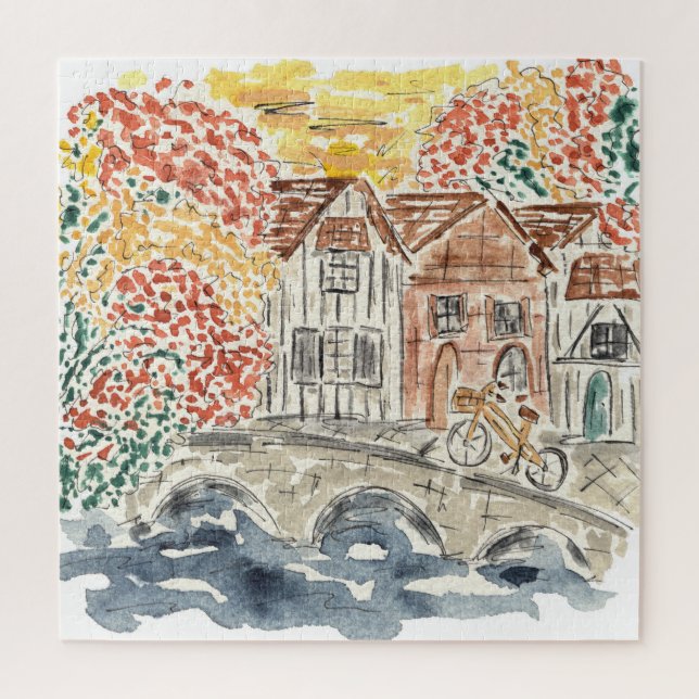 Puzzle Curso de agua del campo inglés Jigsaw (Vertical)