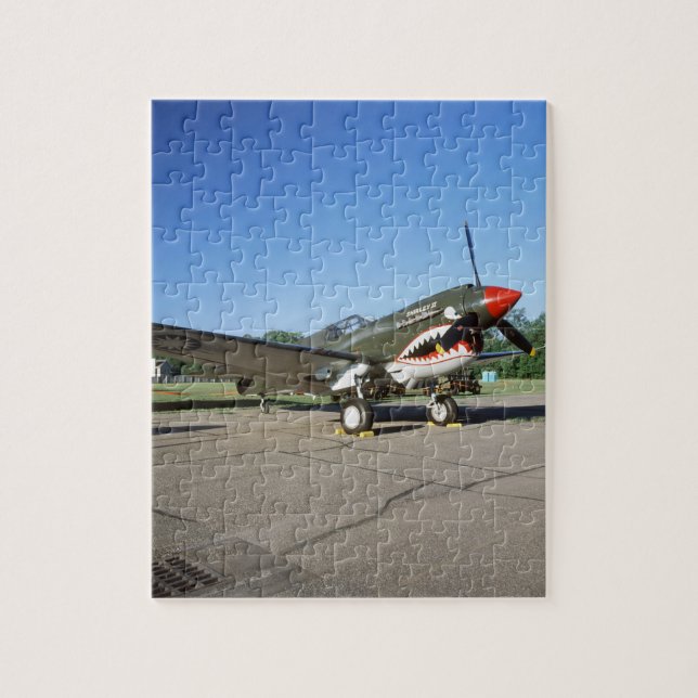 Puzzle Curtiss P-40 Warhawk, en el salón aeronáutico de (Vertical)