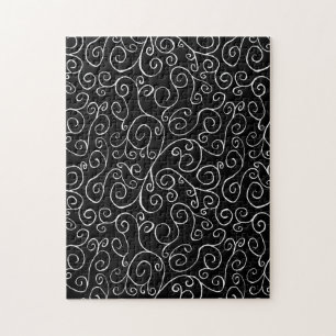 Puzzle Curvas de desplazamiento en blanco sobre un sólido