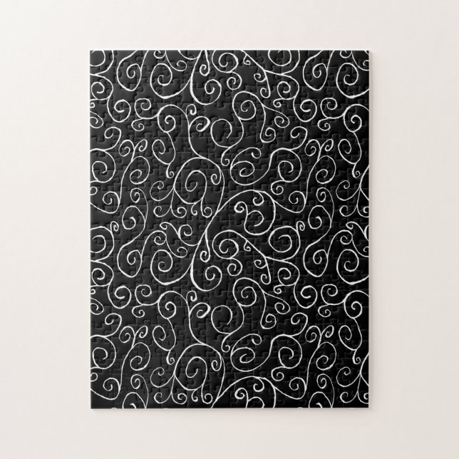 Puzzle Curvas de desplazamiento en blanco sobre un sólido (Vertical)