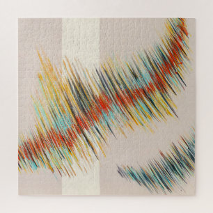 Puzzle Curvas irregulares arte de pintura abstracta