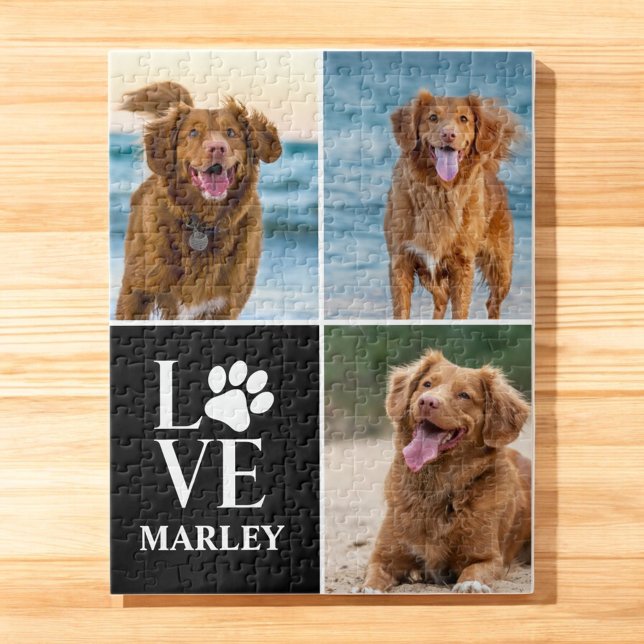 Puzzle Custom Love Dog Lover Name Photo Collage Pet (Subido por el creador)