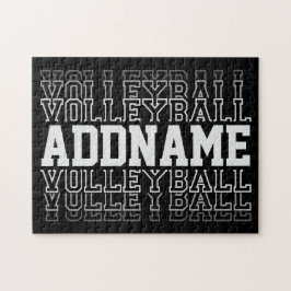 Puzzle CUSTOM NAME Vanishing Volleyball Logo Team Player