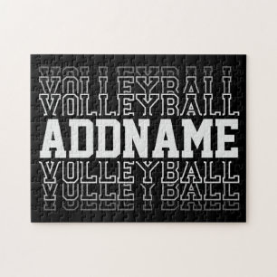 Puzzle CUSTOM NAME Vanishing Volleyball Logo Team Player 