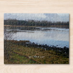 Puzzle Custom Photo And Text Personalized Landscape<br><div class="desc">This jigsaw is printed with a peaceful scene of an Irish landscape. 
It is customizable so you can upload your photo and add your name or inspirational quote,  making this a personal gift or keepsake.</div>