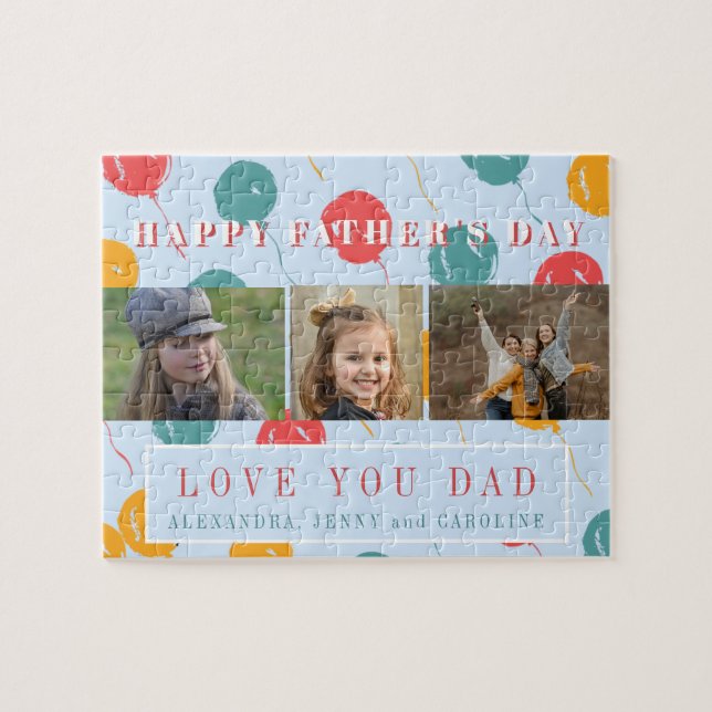 Puzzle Custom photo collage love dad Father's Day gift (Horizontal)