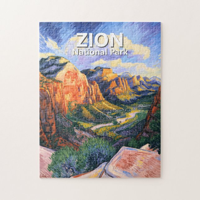 Puzzle Custom Zion National Park Angels Landing Vibrant (Vertical)