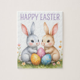 Puzzle Cute acuarela Abundantes de Pascua Felices Pascuas