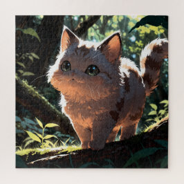 Puzzle Cute anime cat