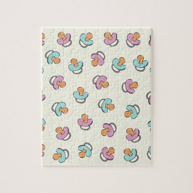 Puzzle Cute Baby Shower Pacifier Gender Revall (Vertical)